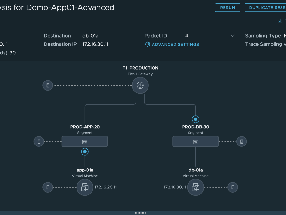 NSX Live Traffic&nbsp;Analysis